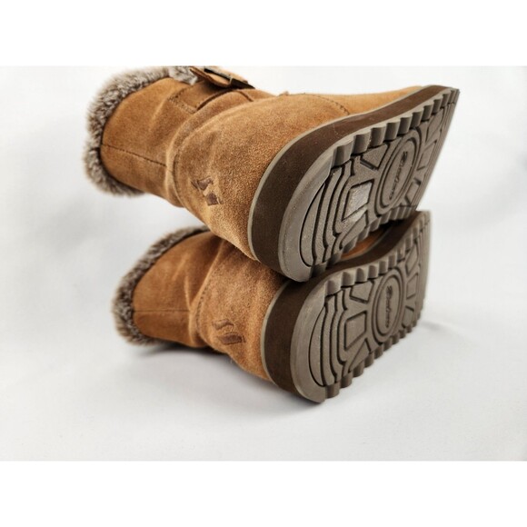 Skechers SZ 9 Keepsakes Broken Arrow Brown Suede Boot Bootie Faux Fur Lined Warm - Picture 7 of 12